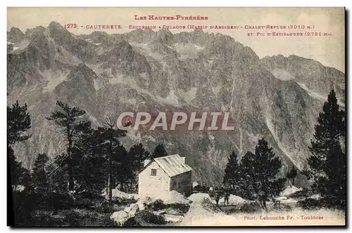 Ansichtskarte AK Alpinisme Cauterets Excursion a culaous Massif d&#39Arbiden Chalet refuge et pic d&#39Estibaoude