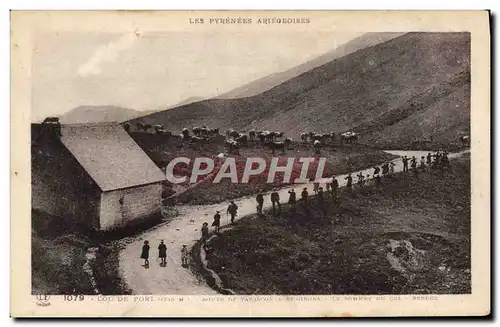 Ansichtskarte AK Alpinisme Pyrenees Ariegeoises Col de Port Route de Tarascon a St Girons Le sommet du col Refuge