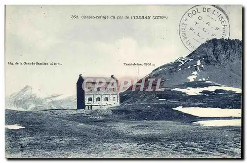 Cartes postales Alpinisme Chalet refuge du col de l&#39Iseran Aiguille de la Grande Sassiere Tsanteleina