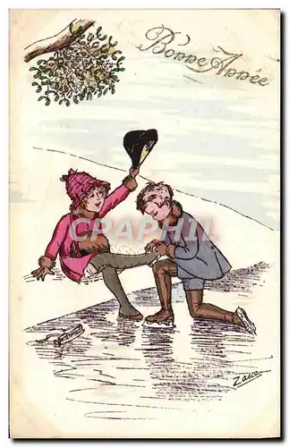 Cartes postales Patinage Patins a glace Enfants