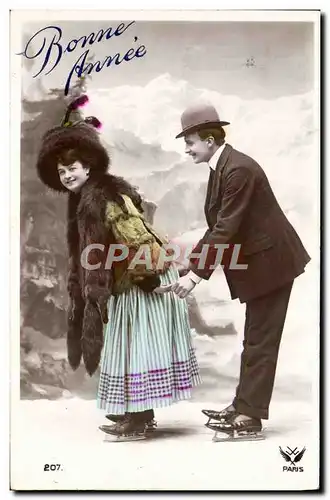 Cartes postales Patinage Patins a glace Femme