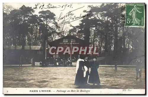 Ansichtskarte AK Patinage Patins a glace Palais d&#39hiver Patinage au Bois de Boulogne