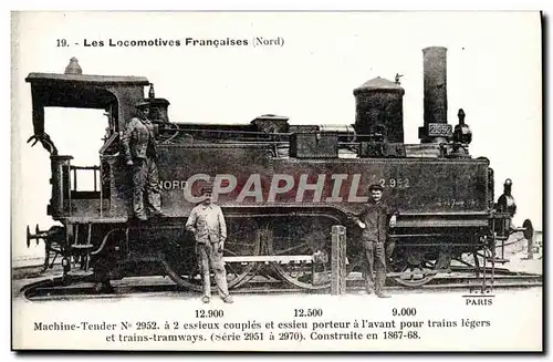 Ansichtskarte AK Train Locomotive Machine Tender 2952