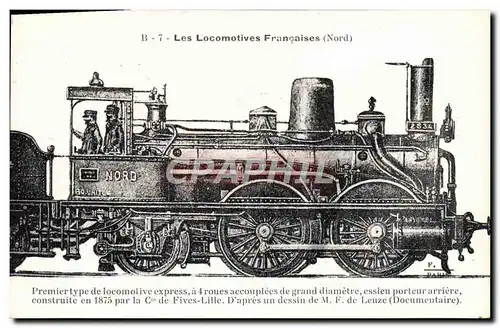 Cartes postales Train Locomotive Premier type de Locomotive express