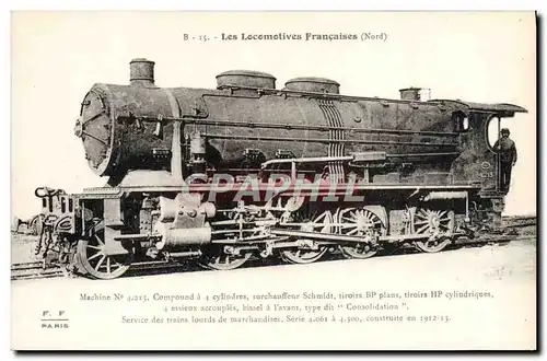 Cartes postales Train Locomotive machine 4 213 Compound