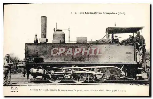 Ansichtskarte AK Train Locomotive Machine 3 908 Service de manoeuvres de gares