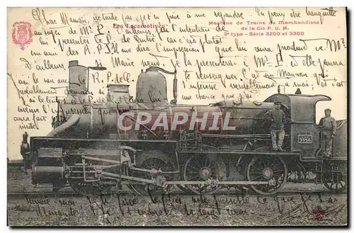 Cartes postales Train Locomotive Machine de trains de marchandises