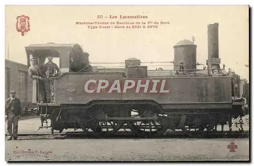 Ansichtskarte AK Train Locomotive Machine Tender de banlieue de la Cie du Nord Type ouest