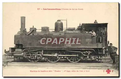 Ansichtskarte AK Train Locomotive Machine de banlieue dite Tender