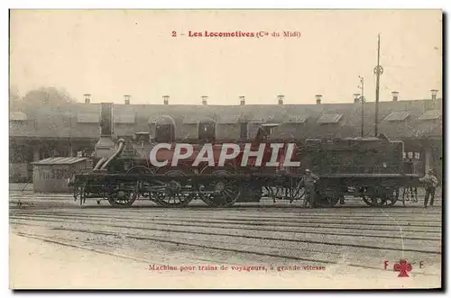 Cartes postales Train Locomotive Machine pour trains de voyageurs a grande vitesse