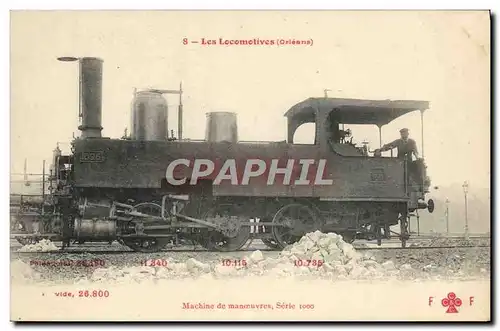 Cartes postales Train Locomotive Machine de manoeuvres serie 1000