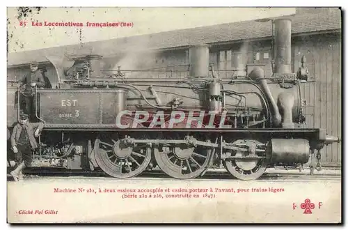 Cartes postales Train Locomotive Machine 232