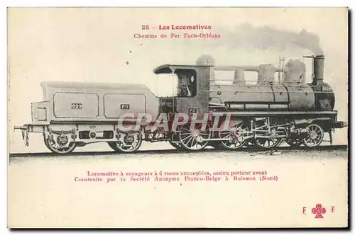 Cartes postales Train Locomotive Chemins de fer Paris Orleans