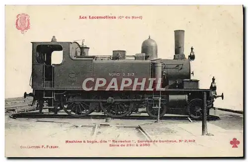 Cartes postales Train Locomotive Machine a bogie dite Ravachoi Service de banlieue