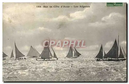 Cartes postales Bateau Voilier Sur la cote Les regates