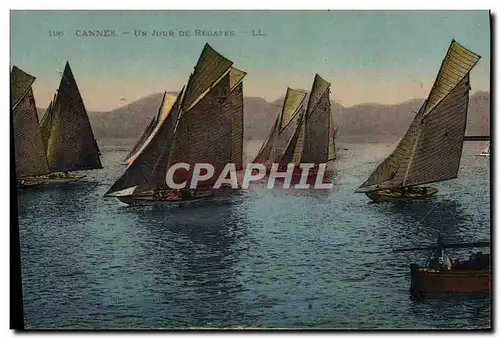 Cartes postales Bateau Voilier Cannes Un jour de regates