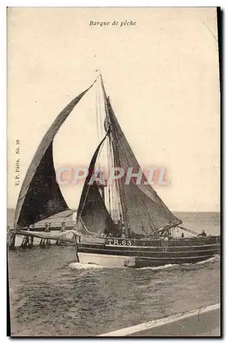 Cartes postales Bateau Voilier Barque de peche