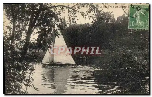 Cartes postales Bateau Voilier Joinville le Pont Bords de la Marne