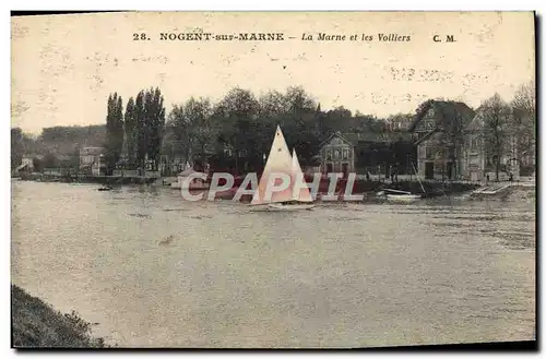 Ansichtskarte AK Bateau Voilier Nogent sur Marne La Marne et les voiliers