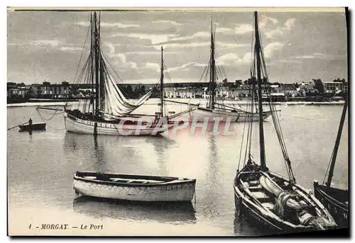 Cartes postales Bateau Voilier Morgat Le port