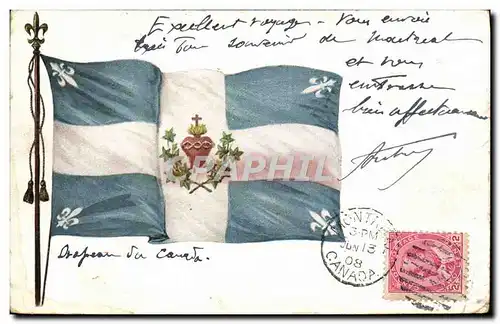 Cartes postales Militaria Drapeau du Canada