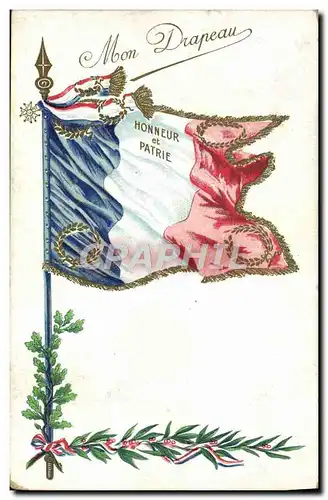 Cartes postales Militaria Drapeau