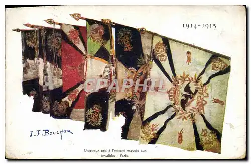 Cartes postales Militaria Drapeau pris a l&#39ennemi exposes aux Invalides Paris