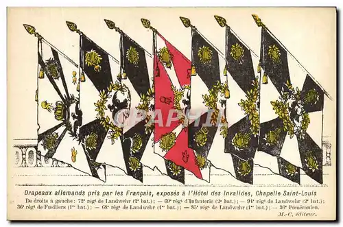 Ansichtskarte AK Militaria Drapeaux allemands pris par les Francais Hotel des Invalides Chapelle des Invalides