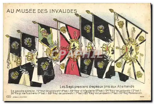 Ansichtskarte AK Militaria Musee des Invalides Paris Drapeaux pris aux Allemands