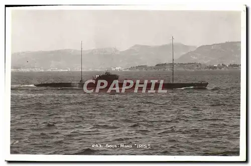 Cartes postales Bateau de guerre Sous-marin Iris