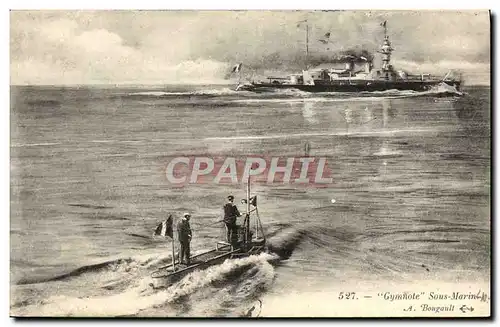 Ansichtskarte AK Bateau de guerre Gymnote Sous-marin