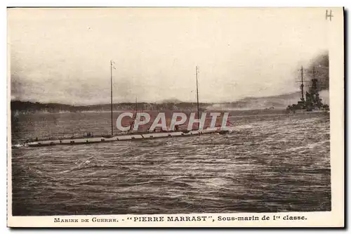 Cartes postales Bateau de guerre Pierre Marrast Sous-marin de 1ere classe