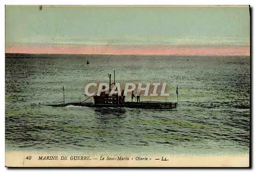 Cartes postales Bateau de guerre Le Sous-marin Otarie