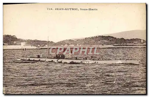 Cartes postales Bateau de guerre Jean Autric Sous-marin