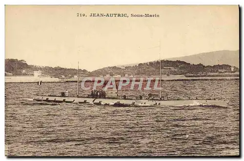 Cartes postales Bateau de guerre Jean Autric Sous-marin