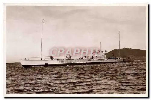 Ansichtskarte AK Bateau de guerre Sous-marin Requin