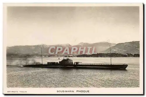 Cartes postales Bateau de guerre Sous-marin Phoque