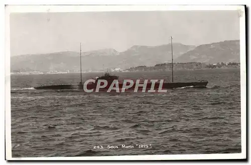 Cartes postales Bateau de guerre Sous-marin Iris