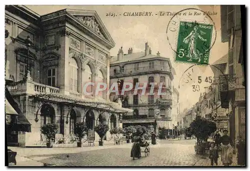 Cartes postales Chambery Le Theatre et la rue d&#39Italie