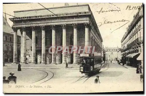 Ansichtskarte AK Le Theatre Dijon Tramway