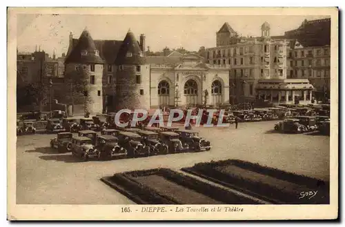 Ansichtskarte AK Dieppe Les tourelles et le Theatre Automobile