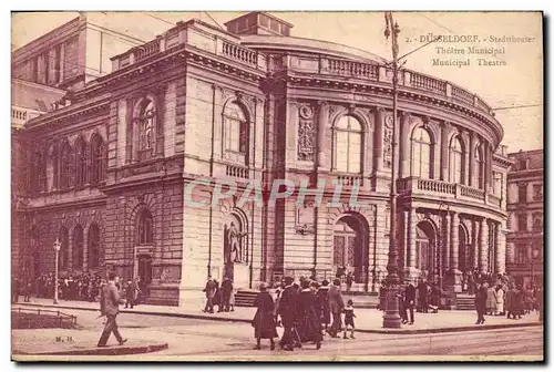 Ansichtskarte AK Le Theatre municipal Dusseldorf