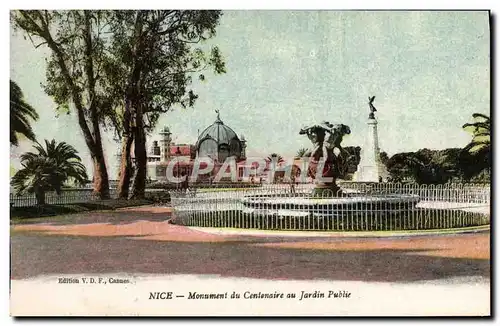 Ansichtskarte AK Nice Monument Du Centenaire Au Jardin Public