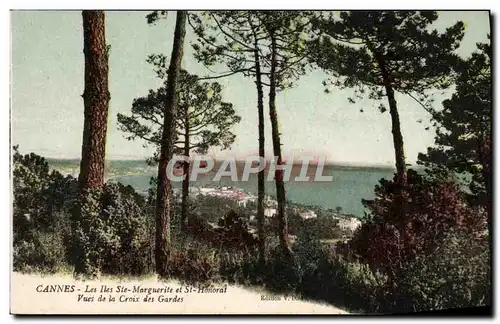 Ansichtskarte AK Cannes Les Iles Ste Marguerite Et St Honorat Vues de la Croix des Gardes