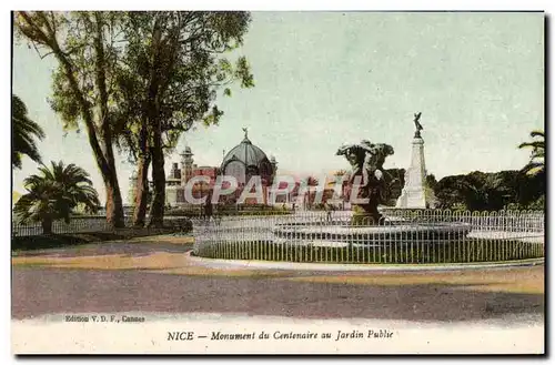 Cartes postales Nice Monument Du Centenaire Au jardin public