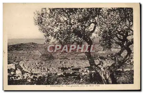 Cartes postales Manosque Vue Generale Prise du Mont d&#39or