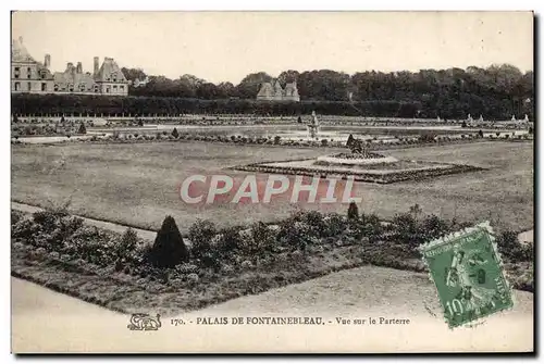 Ansichtskarte AK Palais De Fontainbleau Vue Sur Le Parterre