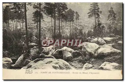 Ansichtskarte AK Foret De Fontainebleau Entree du desert d&#39Apremont