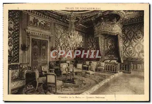 Ansichtskarte AK Palais De Fontainebleau Chambre de la reine