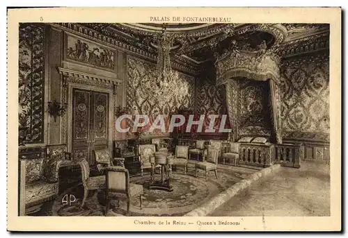 Cartes postales Palais De Fontainebleau Chambre de la reine